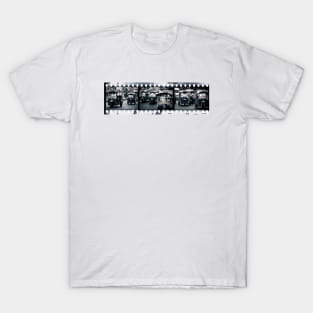 Tuk-Tuk Taxis - Triptych Of 3 Photographs With Film Strip Framing T-Shirt